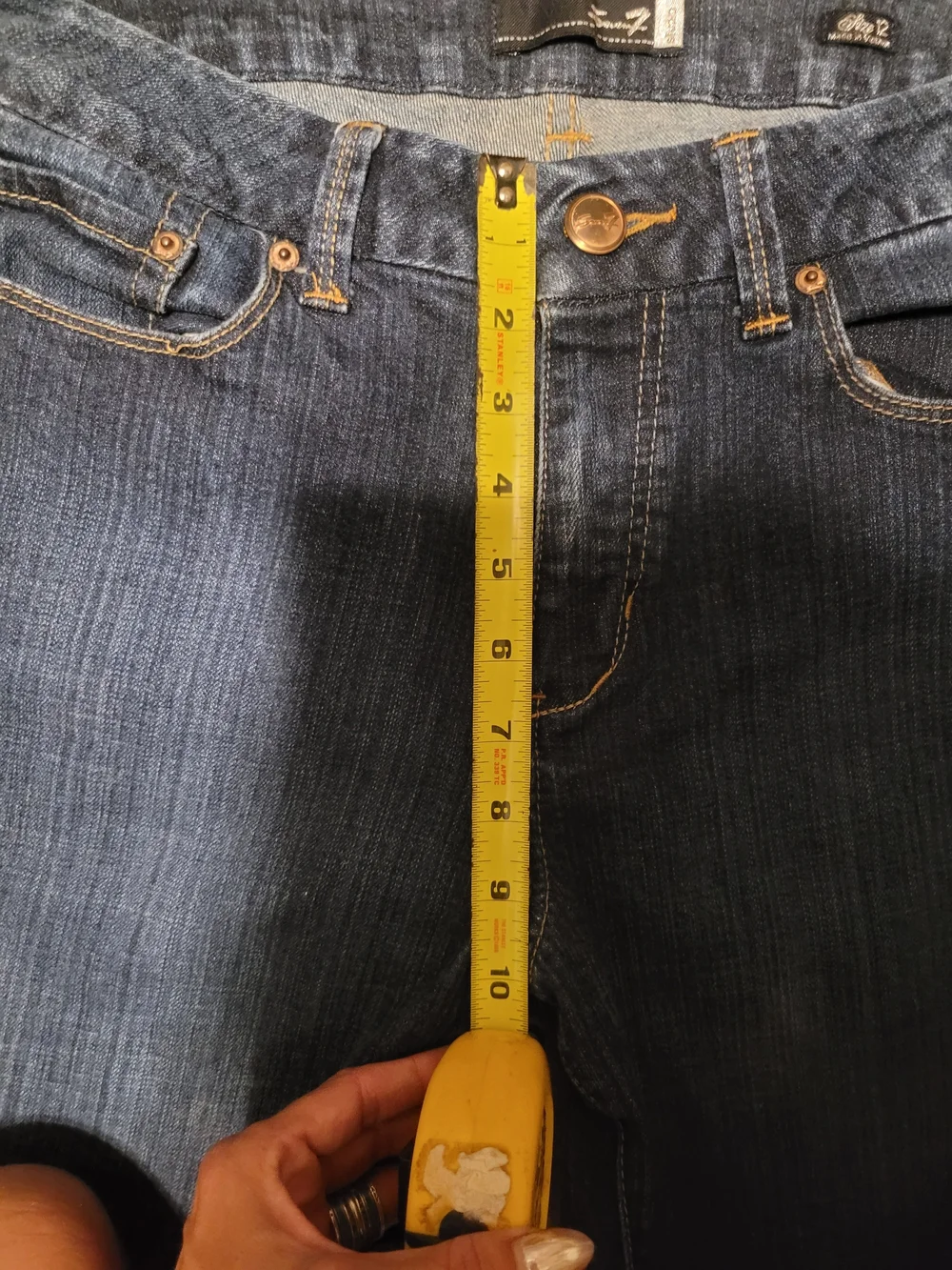 7 For All Mankind Women's Dark Blue Bootcut Jeans Size 12